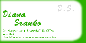 diana sranko business card